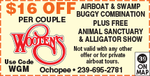 Discount Coupon for Wootens Airboat Tours